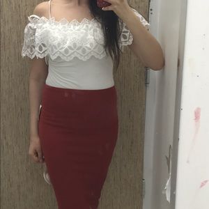 Elegant outfit- top and pencil skirt